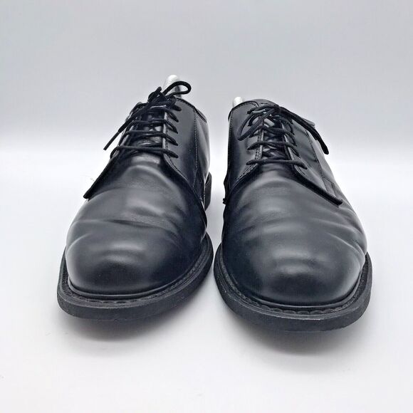 Bates Black Leather Vibrum Sole Derby Men's 9E Police Security Military Shoes - Picture 2 of 11
